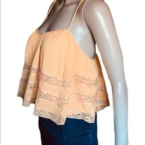 🔥BUNDLE🔥 Free People Home Again Strappy Top Light Orange NWT
